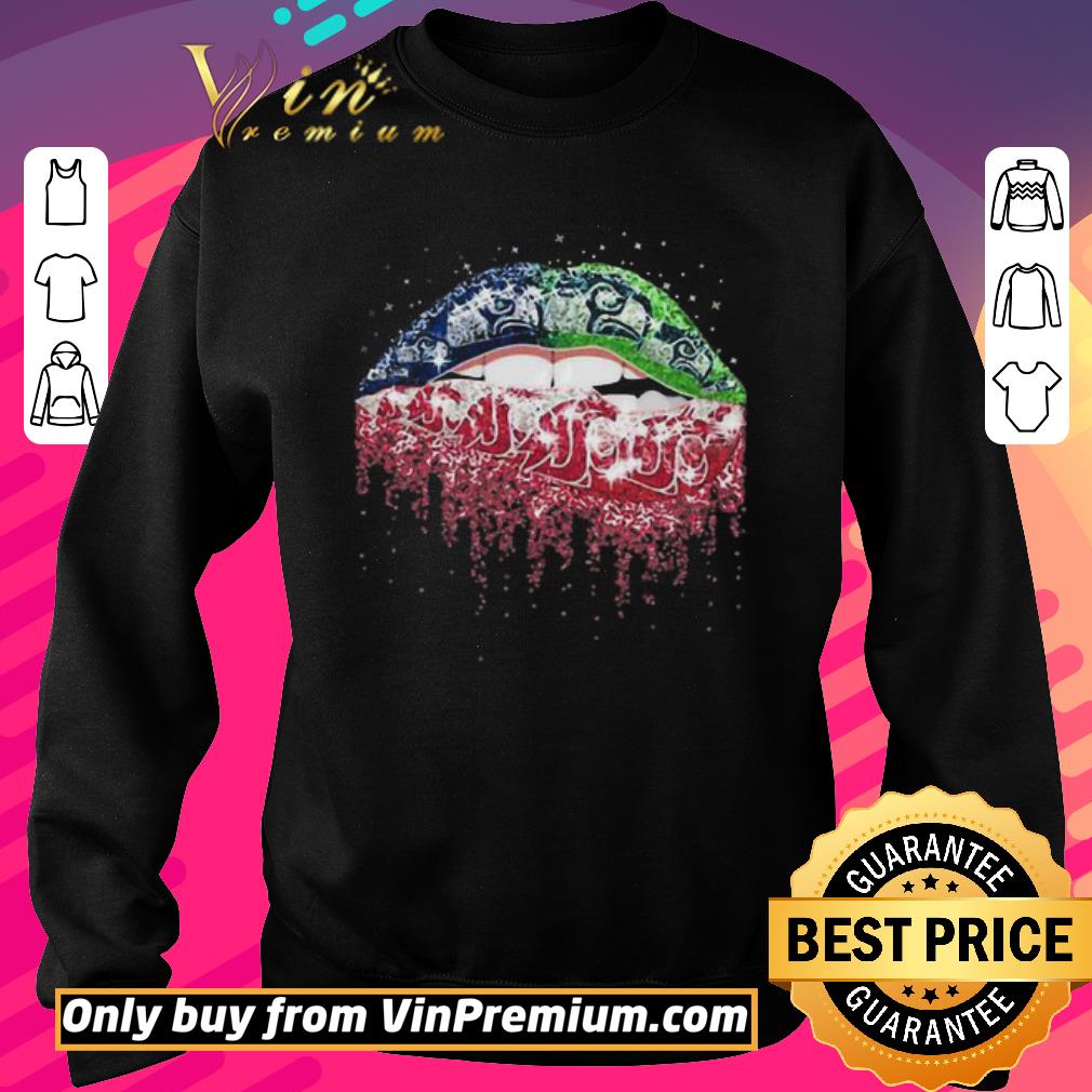 Premium Lips seattle seahawks and washington state cougars shirt