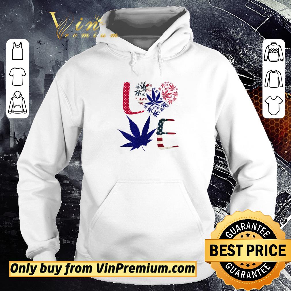 Awesome Love Cannabis American Flag shirt