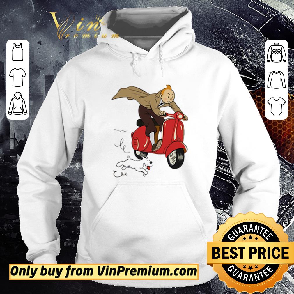 Funny The Adventures Of Tintin Vespa shirt