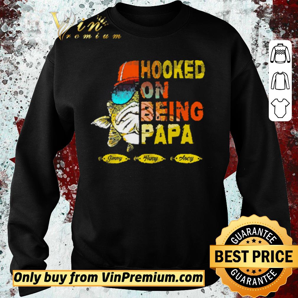 Official Fish Hooked On Being Papa Jimmy Henry Avery Father's Day shirt