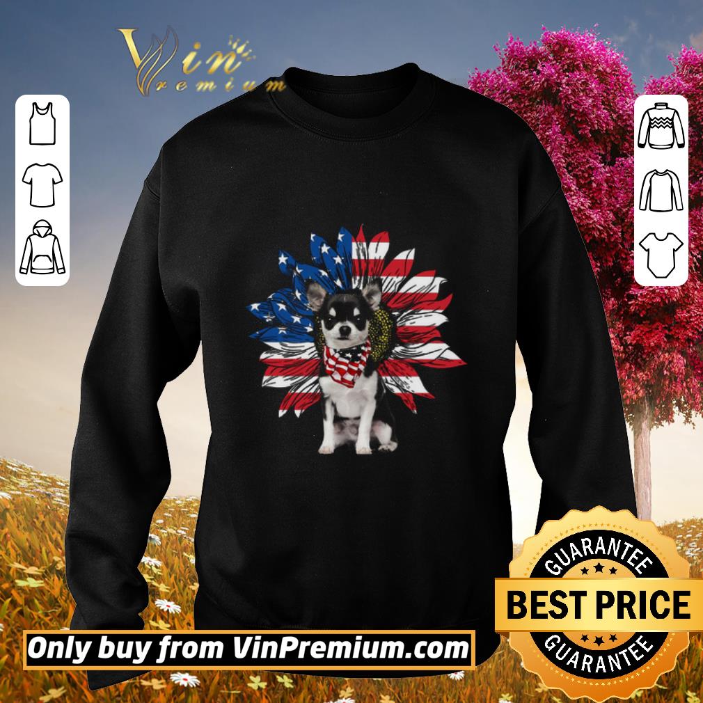 Funny Chihuahua Sunflower American Flag shirt 5 Funny Chihuahua Sunflower American Flag shirt
