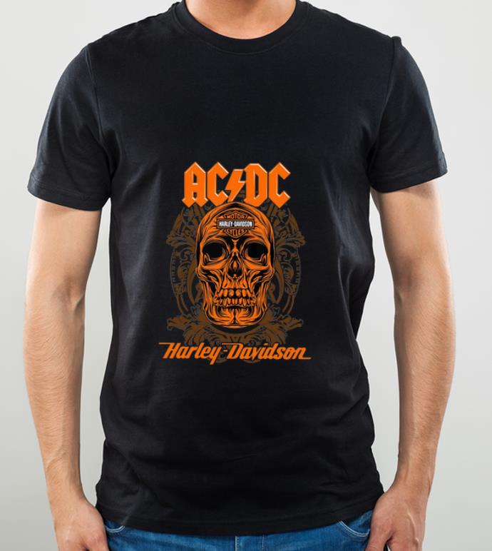 Awesome AC DC Skull Motor Harley Davidson Cycles shirt