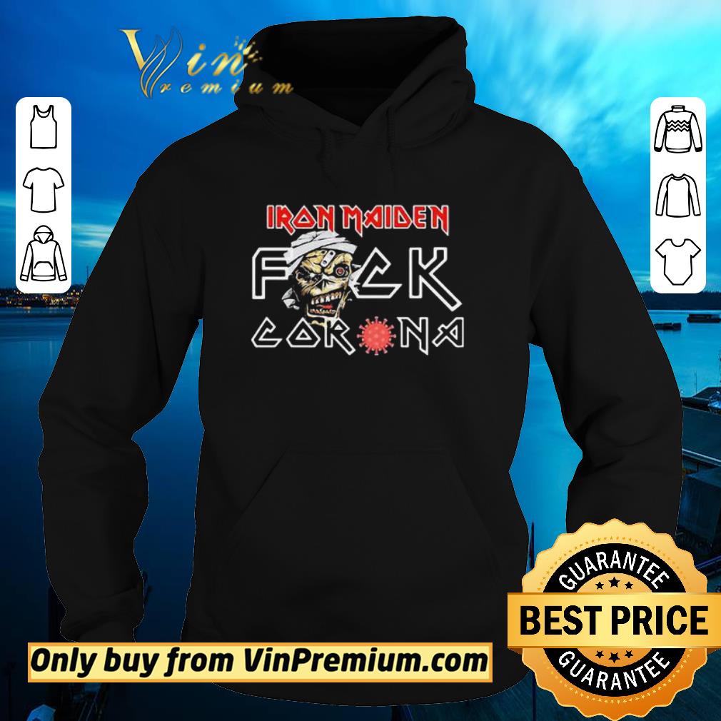 Funny Iron maiden skull fuck coronavirus shirt