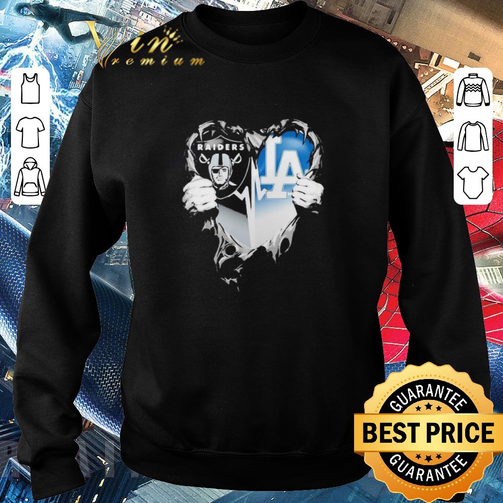 Official Insides Me Oakland Raiders And Los Angeles Dodgers Logo shirt