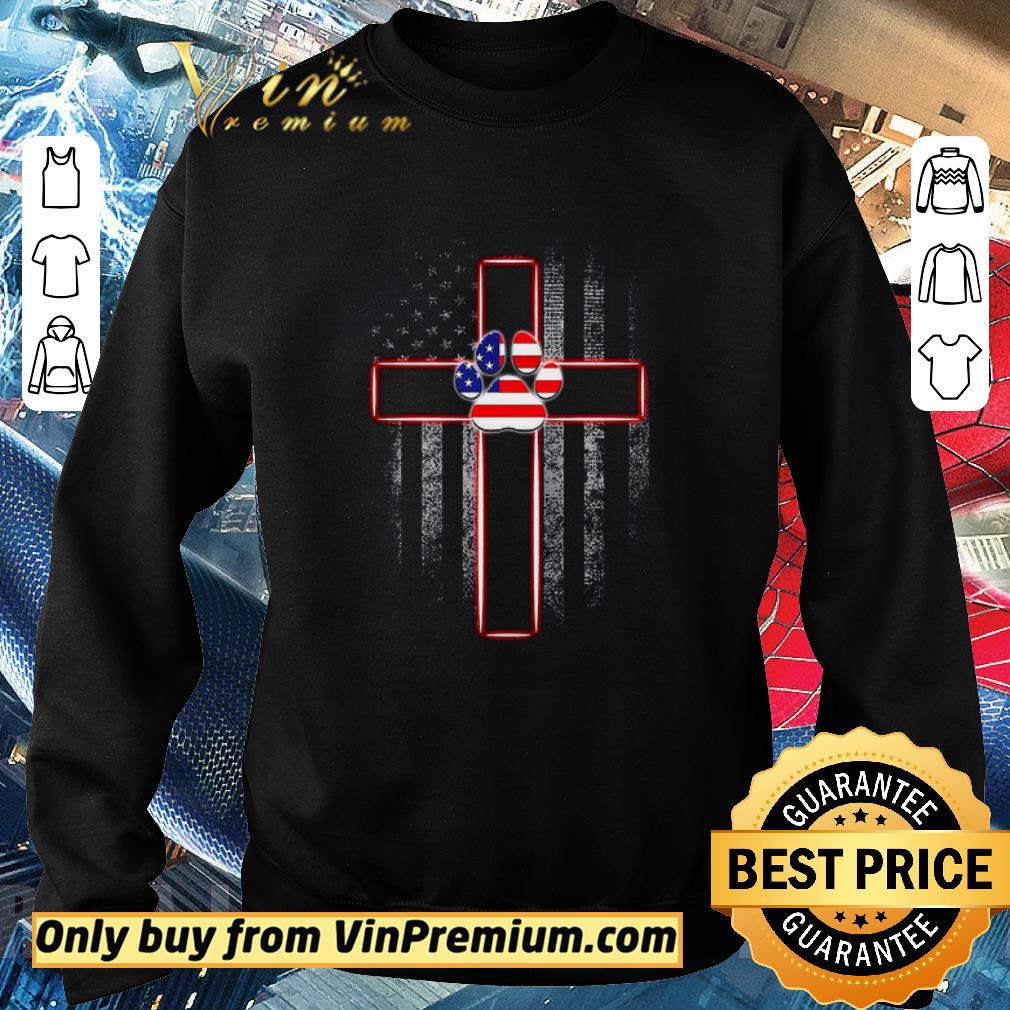 Funny God Cross Paw Dog American Flag shirt 5 Funny God Cross Paw Dog American Flag shirt