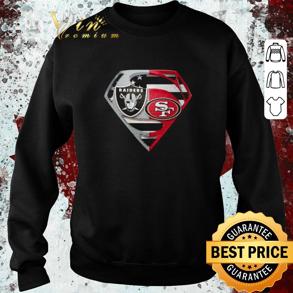 Funny Oakland Raiders and San Francisco 49ers Superman logo shirt