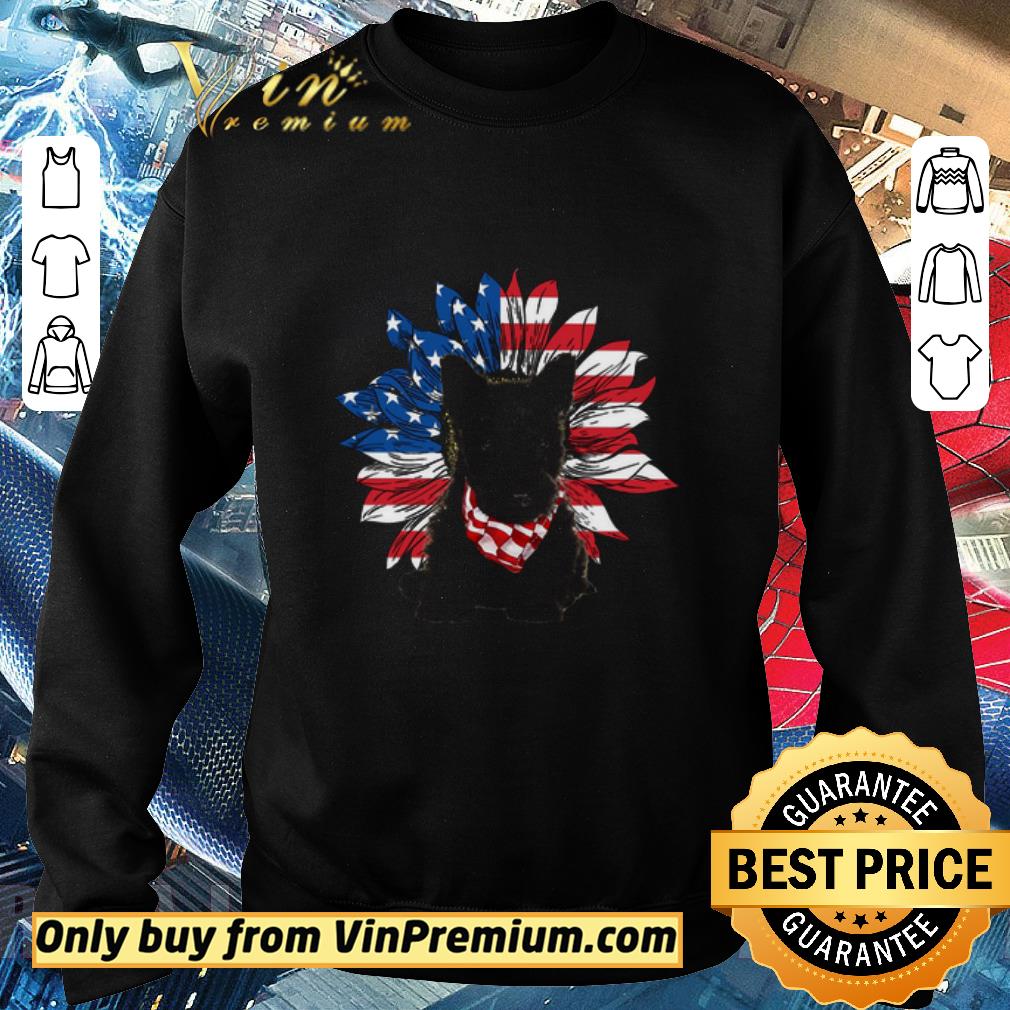 Official Scottish Terrier Sunflowers American Flag shirt