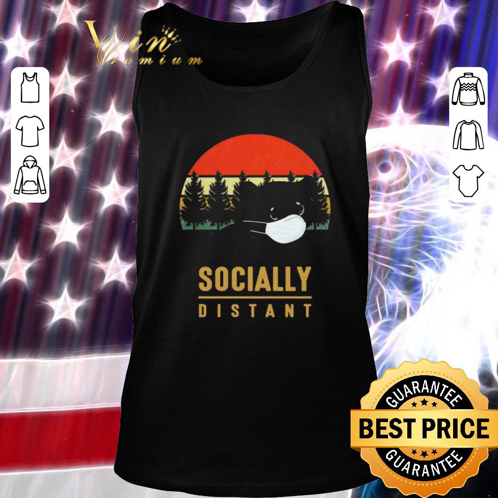 Premium Vintage Bear mask socially distant Coronavirus shirt 1 Premium Vintage Bear mask socially distant Coronavirus shirt 2