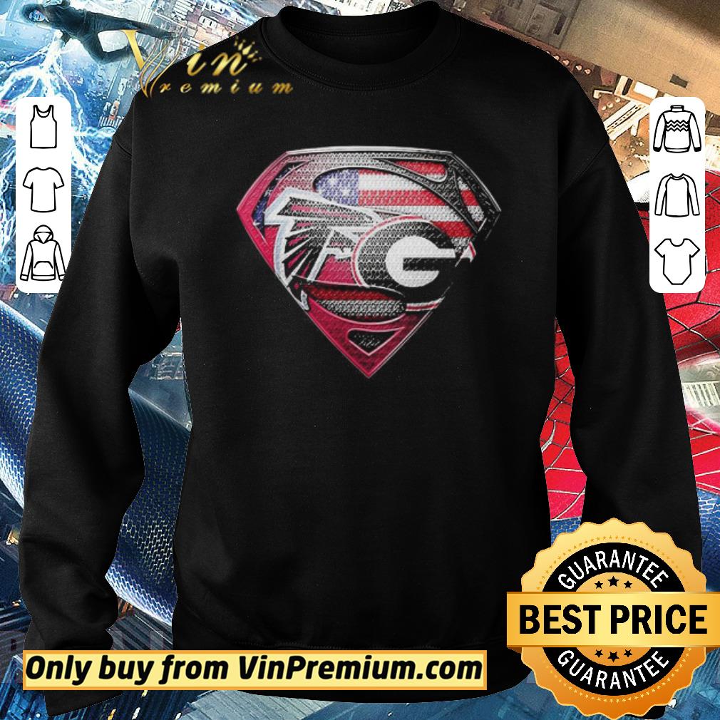 Premium Superman Atlanta Falcons vs Georgia Bulldogs Heart shirt 5 Premium Superman Atlanta Falcons vs Georgia Bulldogs Heart shirt