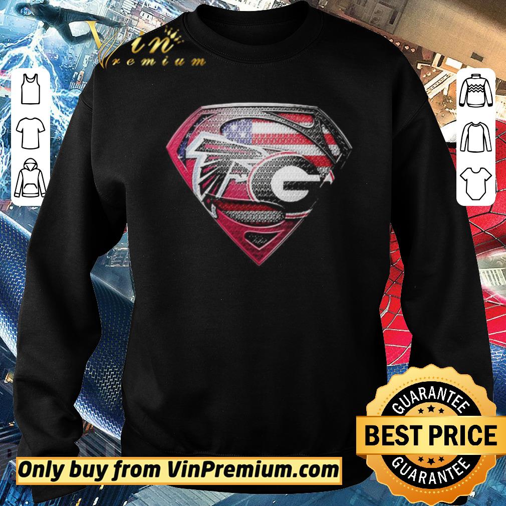 Premium Superman Atlanta Falcons vs Georgia Bulldogs Heart shirt