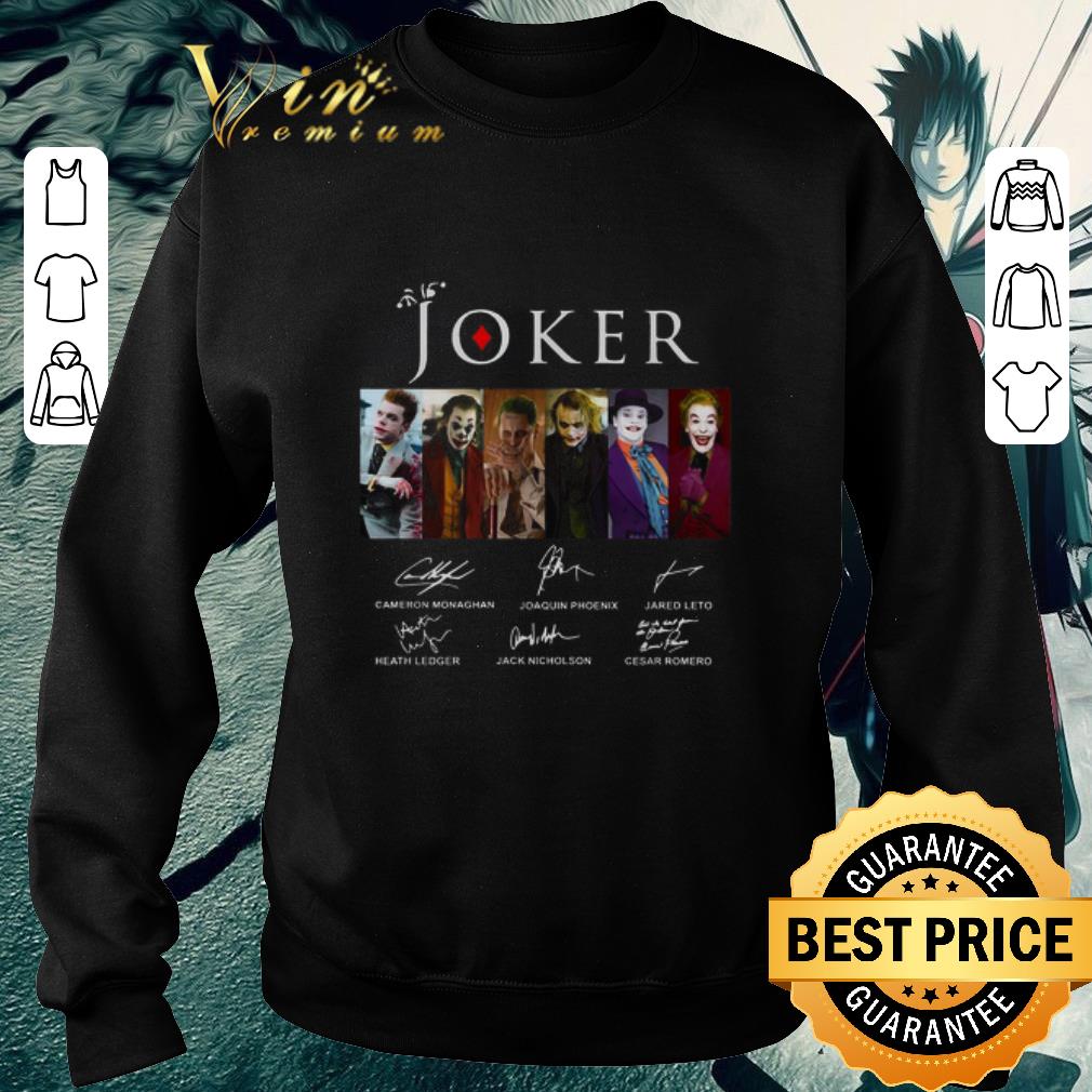 Hot All Joker actors signatures Cameron Monaghan Joaquin Phoenix Jared Leto shirt 5 Hot All Joker actors signatures Cameron Monaghan Joaquin Phoenix Jared Leto shirt