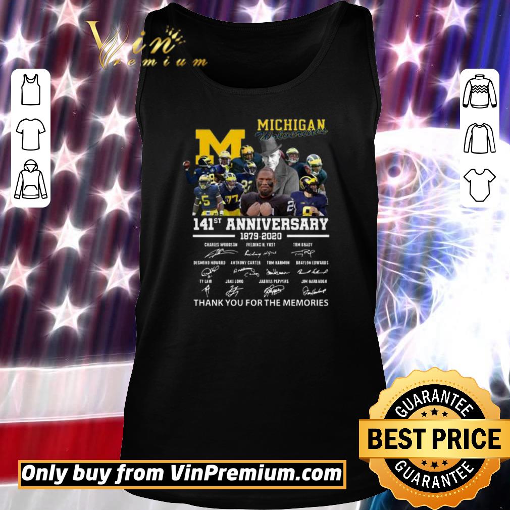 Official Michigan Wolverines 141st anniversary 1879 2020 thank you for the memories shirt 1 Official Michigan Wolverines 141st anniversary 1879 2020 thank you for the memories shirt 2