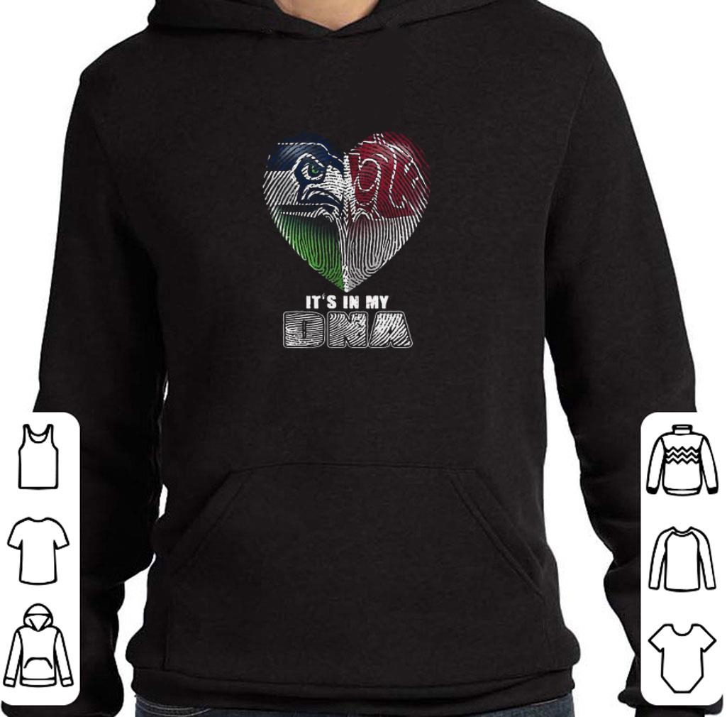 Pretty Love Seattle Seahawks And Washington State Cougars It's in my DNA shirt
