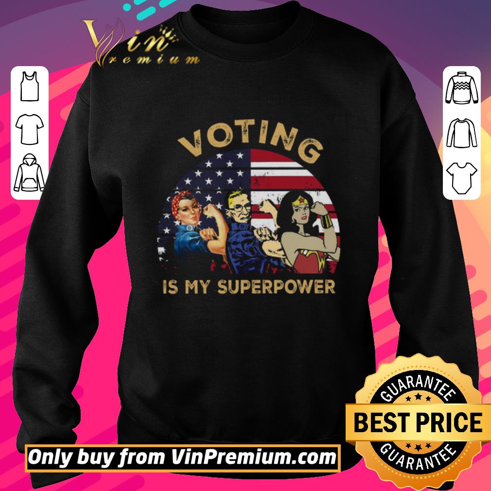 Premium Veterans Party Ginsburg Wonder Girl Voting Is My Superpower American Flag shirt 5 Premium Veterans Party Ginsburg Wonder Girl Voting Is My Superpower American Flag shirt