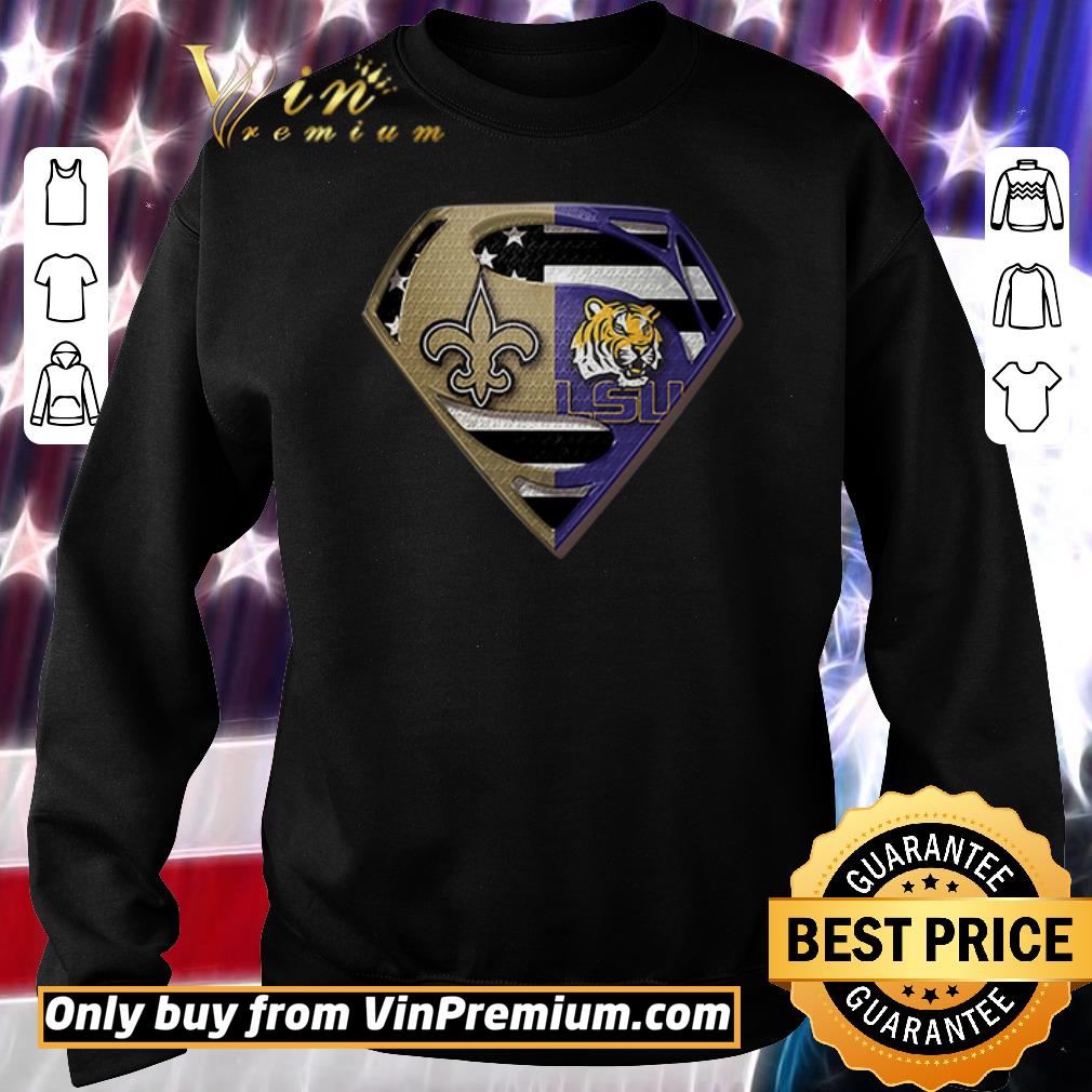 Premium Superman New Orleans Saints vs LSU Tiger shirt 5 Premium Superman New Orleans Saints vs LSU Tiger shirt