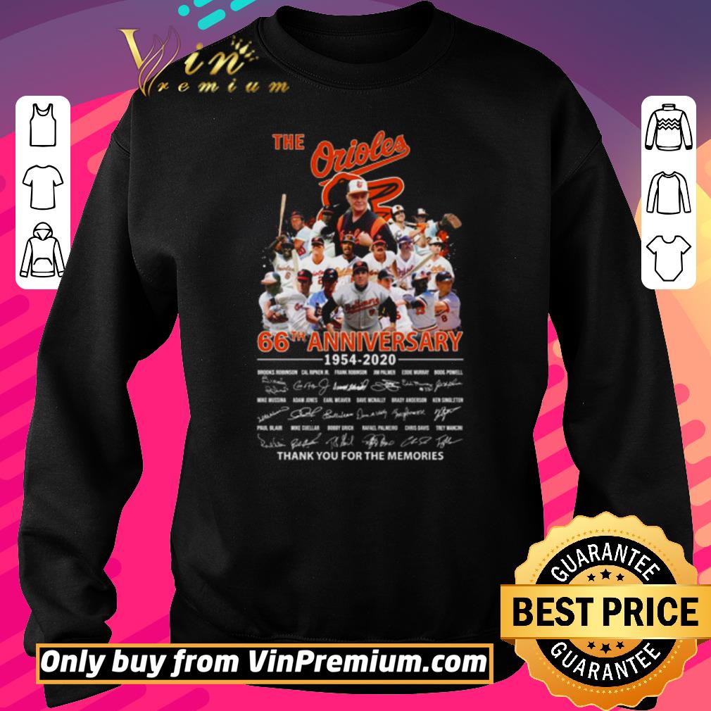 Official Baltimore Orioles 66th anniversary thank you for the memories shirt