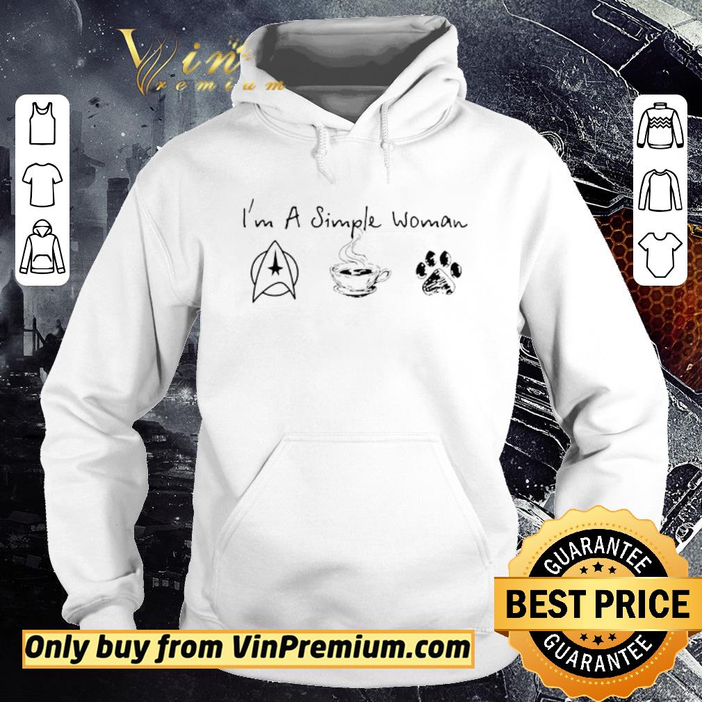 Premium I’m A Simple Woman Star Trek Coffee And Paw Dog shirt