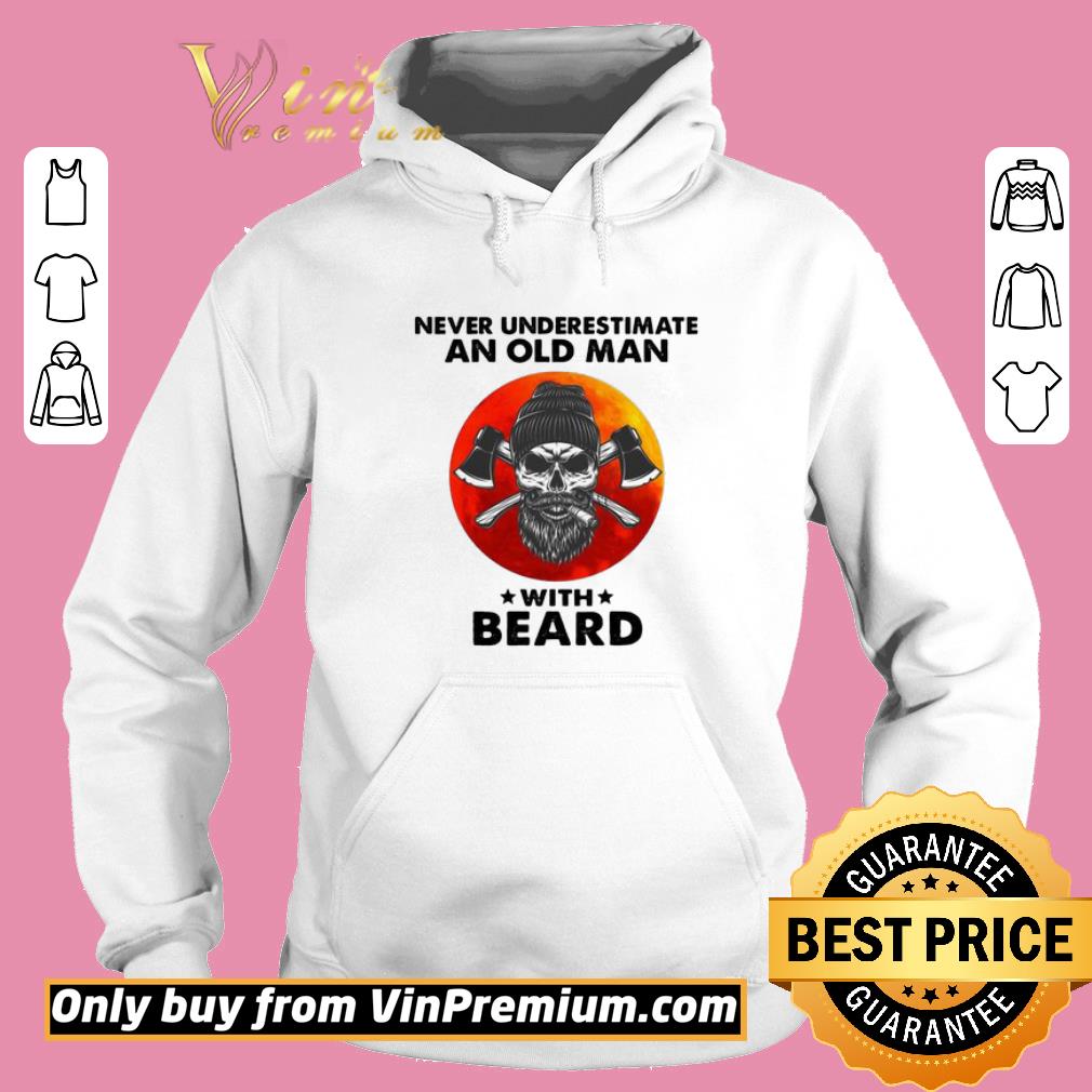 Official Never underestimate an old man with Beard red moon shirt 5 Official Never underestimate an old man with Beard red moon shirt