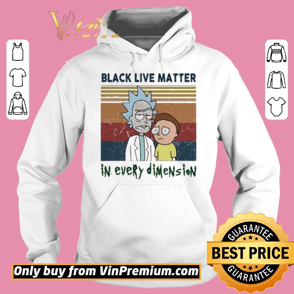 Funny Rick sanchez and Morty Smith Black live matter in every dimension vintage shirt