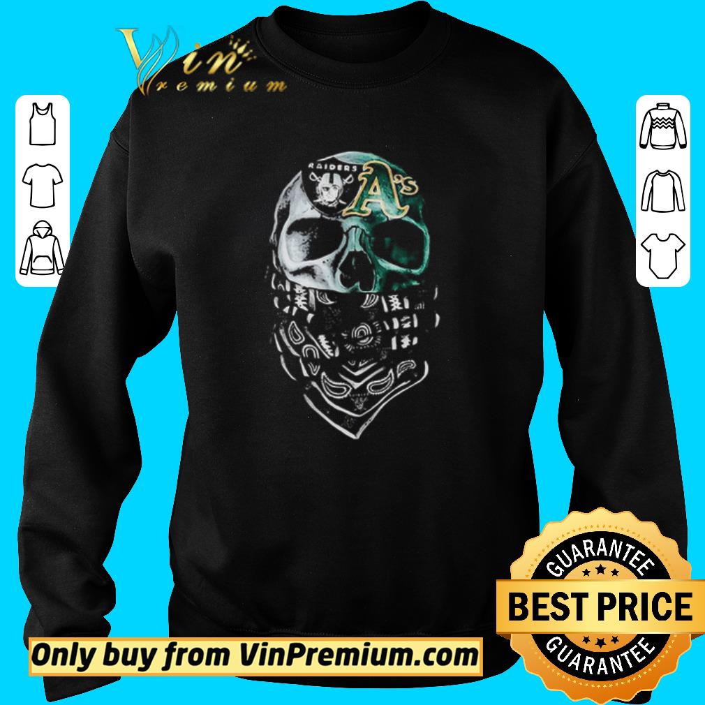 Hot Skull Mask Oakland Raiders And Oakland Athletics Covid-19 shirt