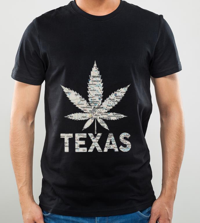 Original Weed Marijuana Texas To Map shirt