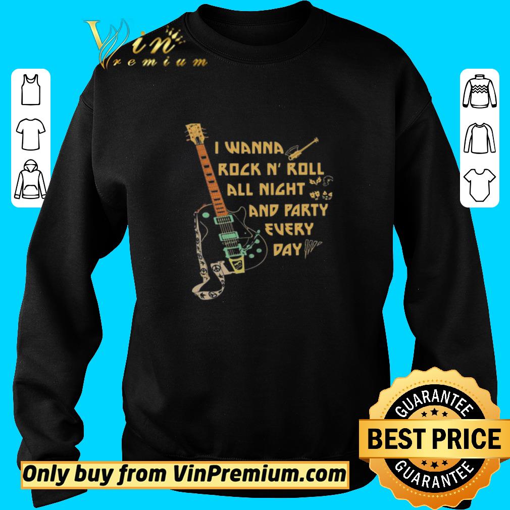 Funny I Wanna Rock N’ Roll All Night And Party Every Day Guitar Bass shirt