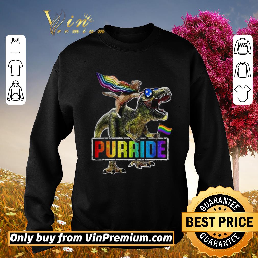 Premium Lgbt Cat Riding Dinosaurs Purride shirt 5 Premium Lgbt Cat Riding Dinosaurs Purride shirt