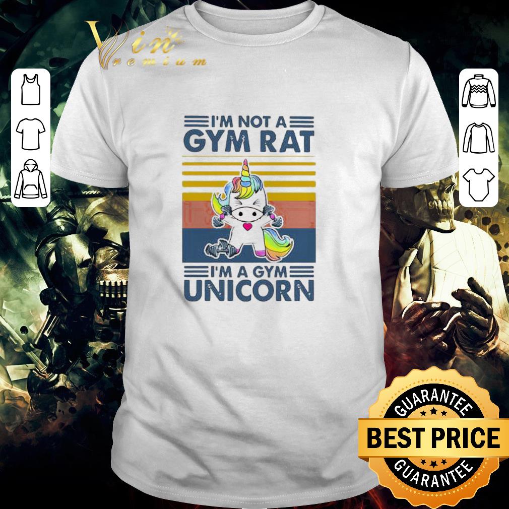 Premium Vintage I’m Not A Gym Rat I’m A Gym Unicorn LGBT shirt 1