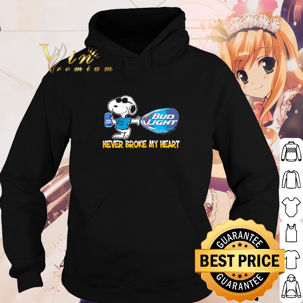 Official Snoopy Never Broke My Heart Bud Light Beer shirt