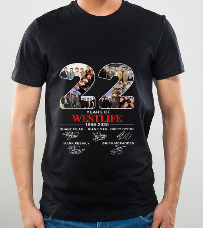 Official 22 Years Of Westlife 1998-2020 Signatures shirt