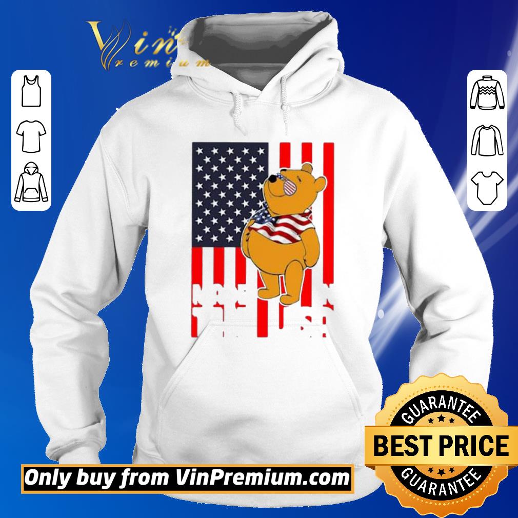 Funny Pooh Made In The Usa America Flag shirt