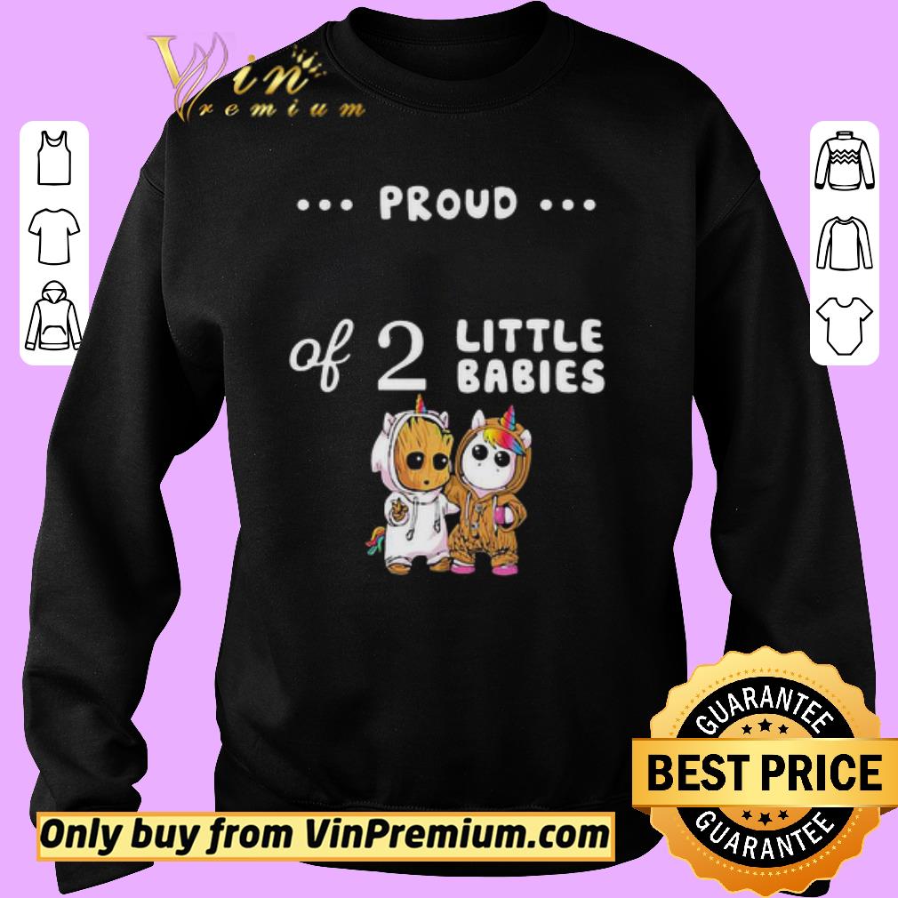 Top Proud of 2 little babies groot and unicorn shirt 5 Top Proud of 2 little babies groot and unicorn shirt