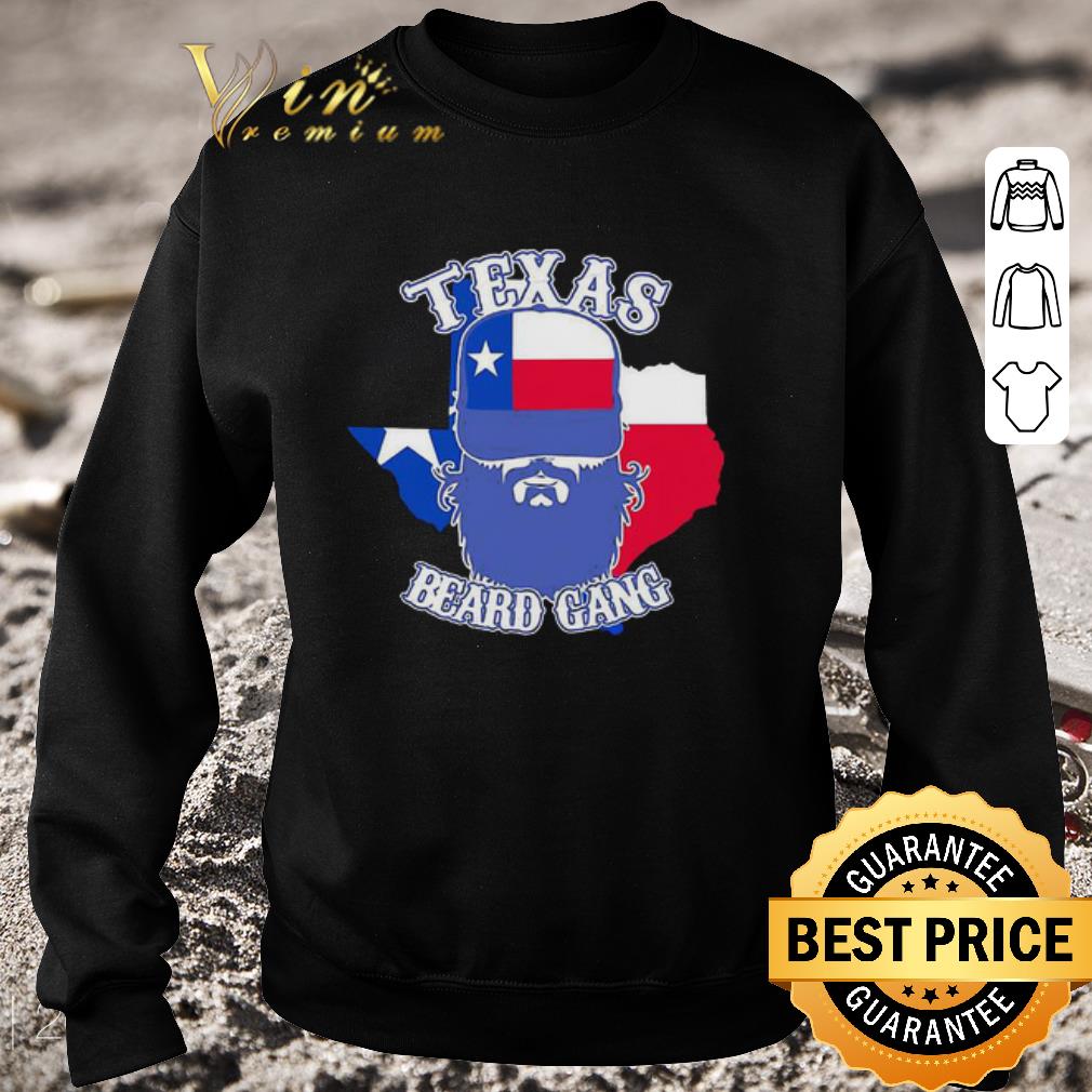 Nice Map of Texas Beard Gang Flag shirt
