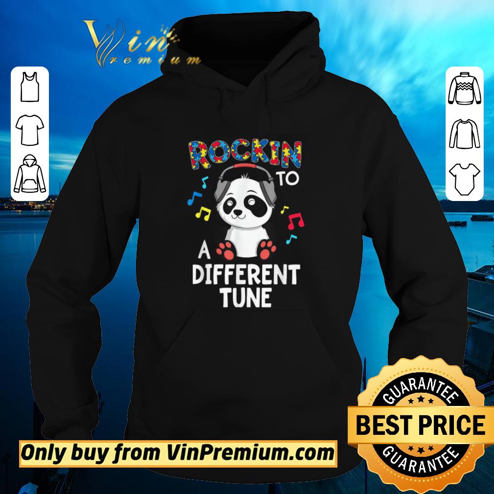 Official Autism Awareness Panda Rockin' To A Different Tune shirt
