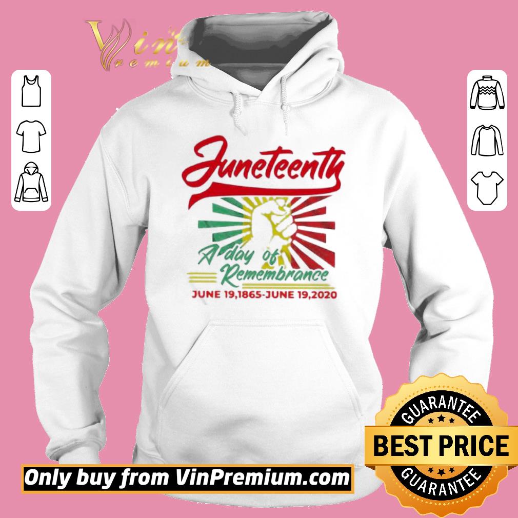 Official Juneteenth a day of remembrance June 19 1865 june 19 2020 shirt