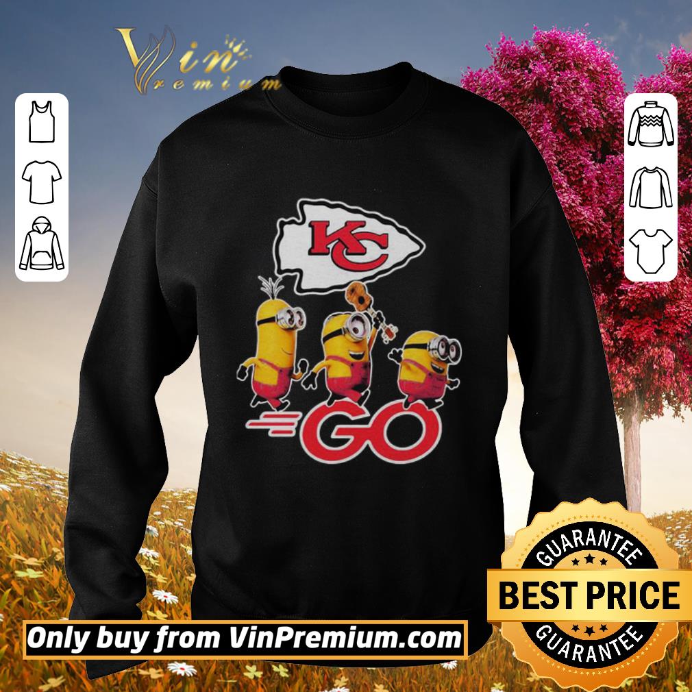 Official Minions guitar go kansas city chiefs football logo shirt