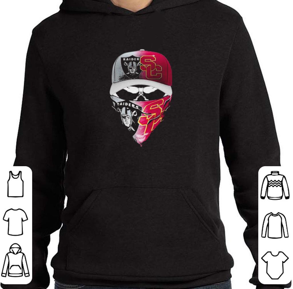 Premium Skull Mask Oakland Raiders And USC Trojans Coronavirus shirt