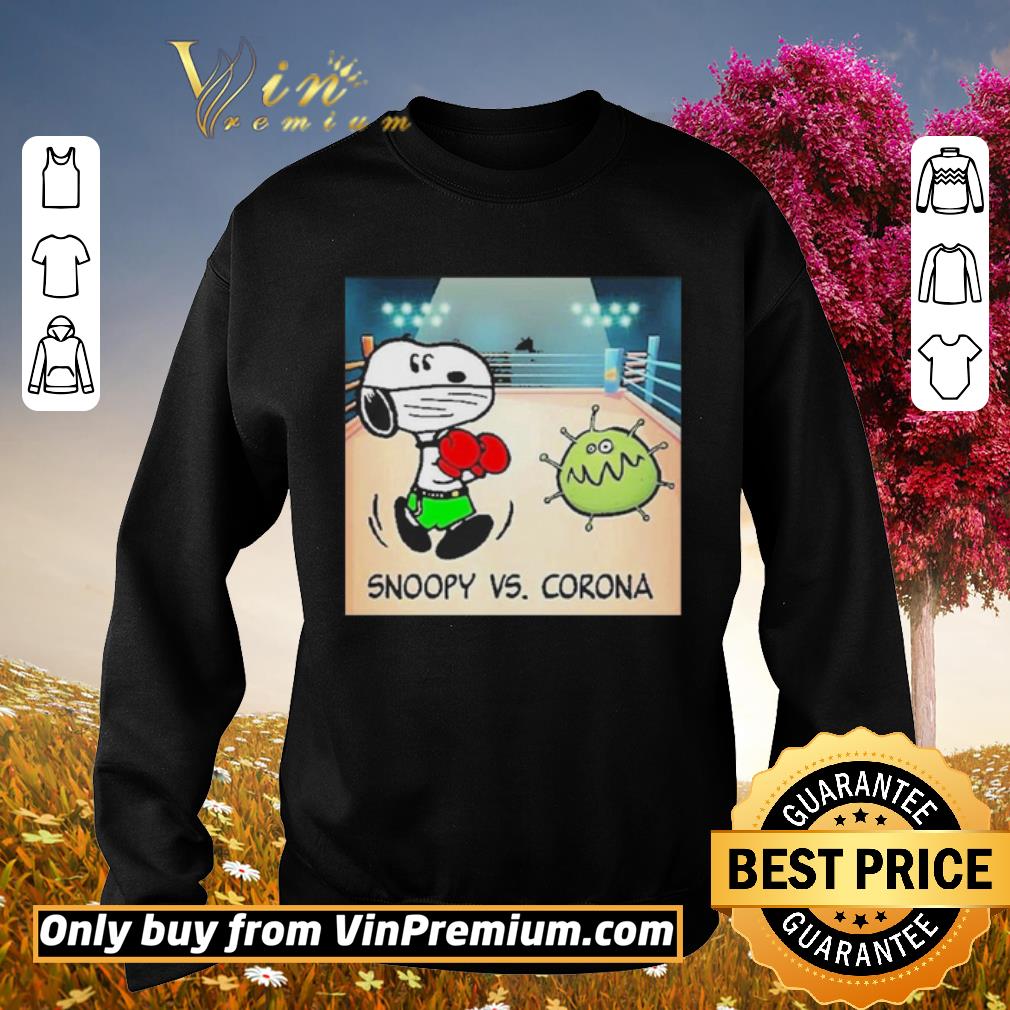 Funny Snoopy fighting vs Corona boxing shirt