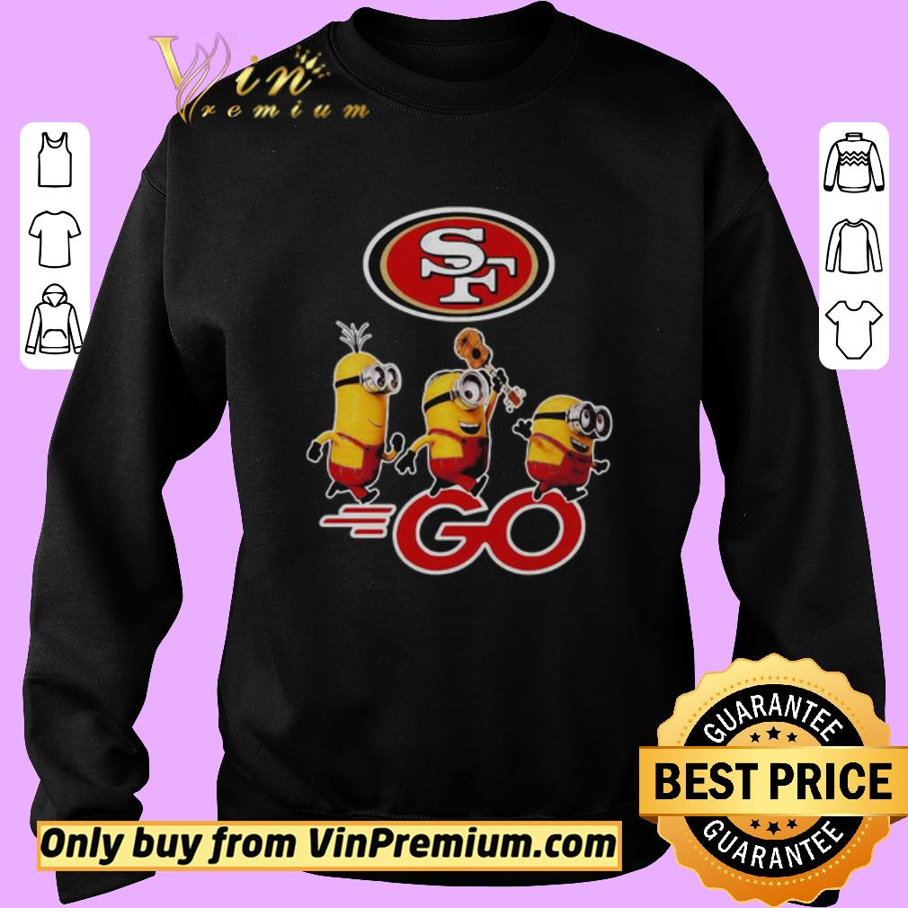 Official Minions guitar go san francisco 49ers football logo shirt