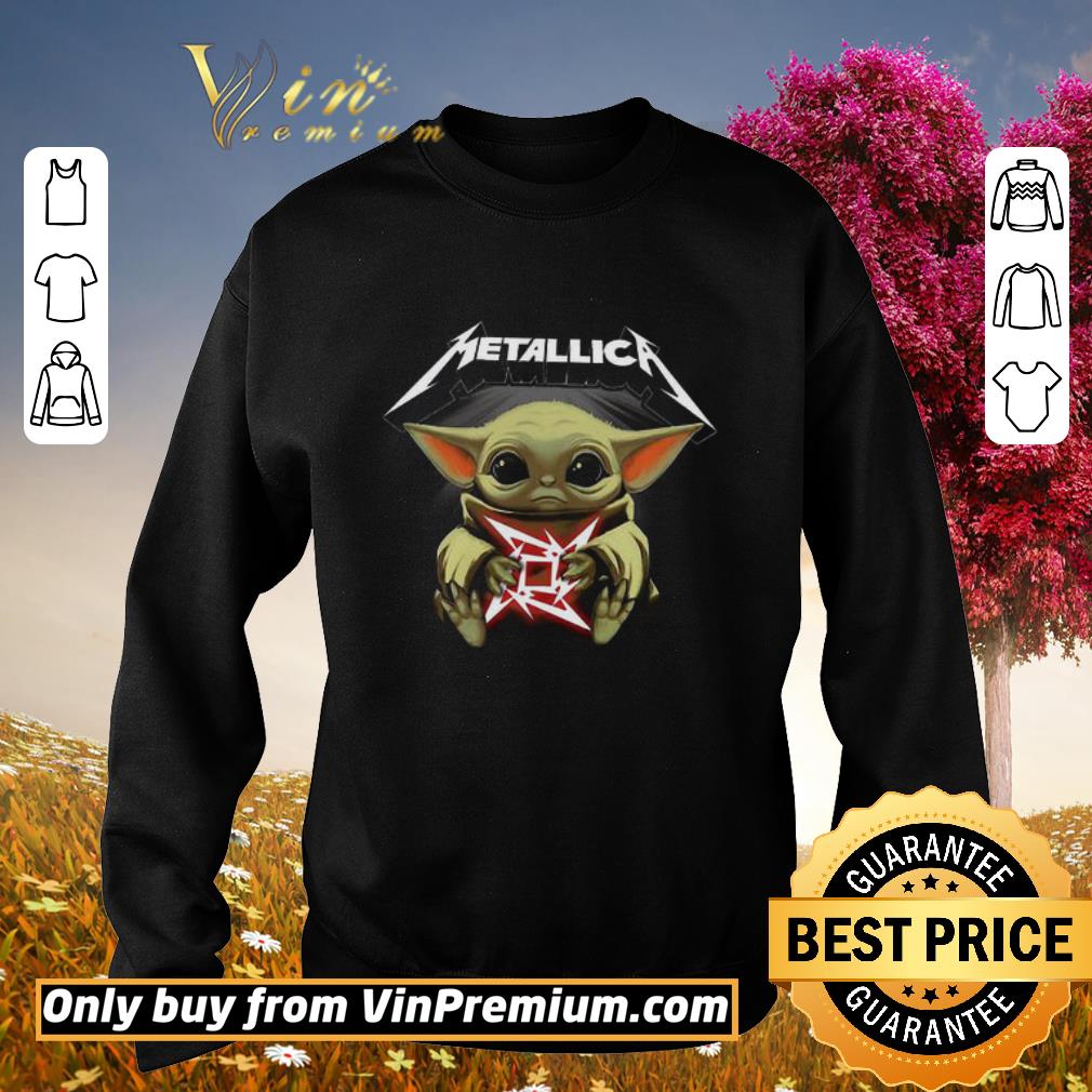 Funny Baby Yoda Hug Families Metallica Star shirt