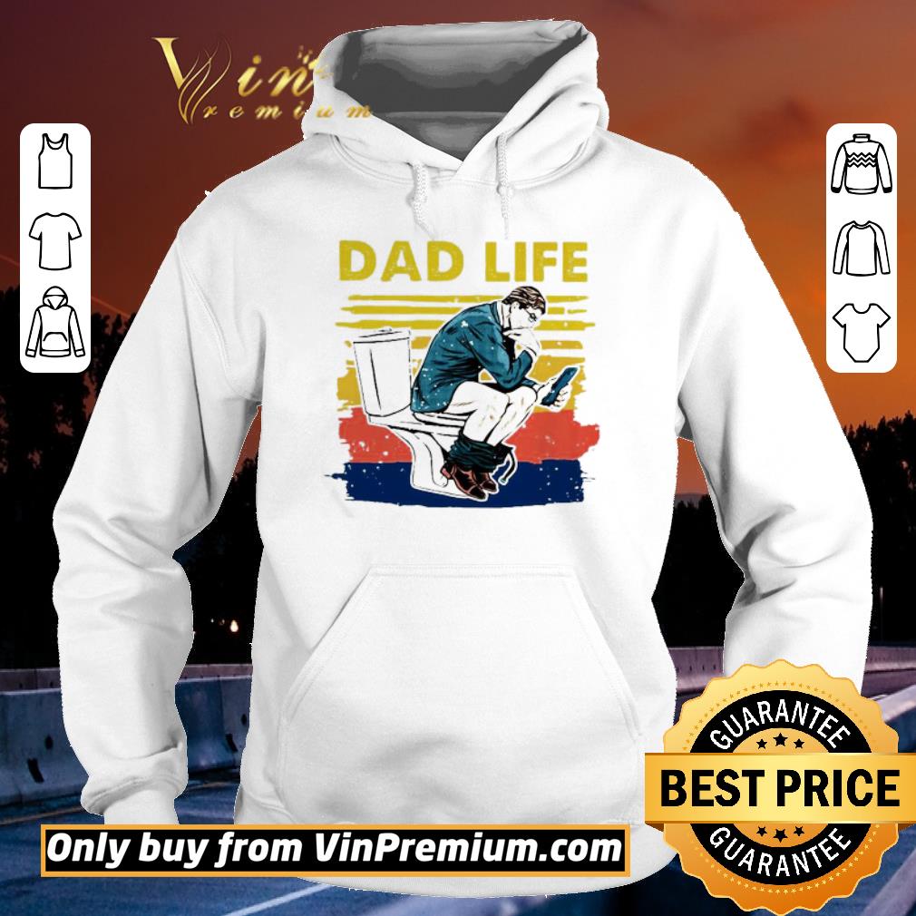 Funny Businessman thinker on toilet dad life vintage shirt