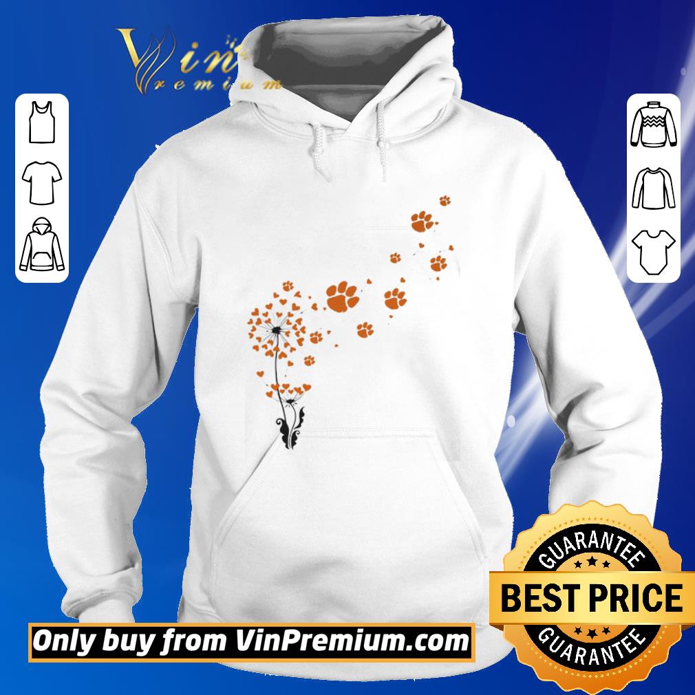 Official Dandelion flower clemson tigers football hearts shirt