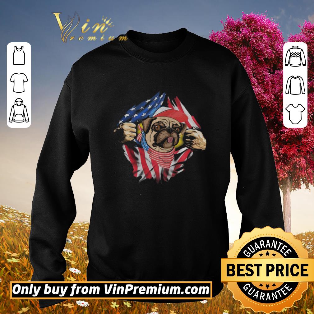 Premium Pug With America Flag 4th Of July Independence Day shirt 5 Premium Pug With America Flag 4th Of July Independence Day shirt