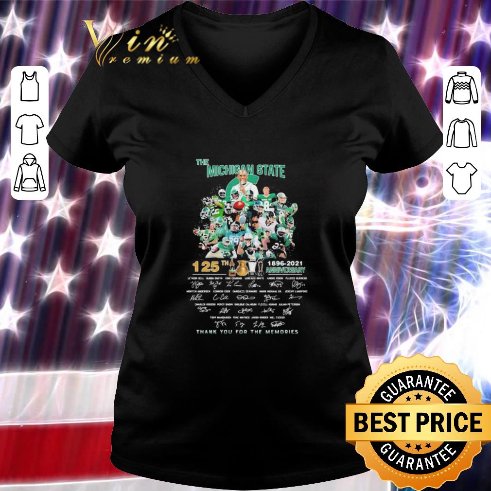 Premium The Michigan State Spartans 125th Anniversary 1896-2021 Signatures shirt 2 Premium The Michigan State Spartans 125th Anniversary 1896-2021 Signatures shirt 3