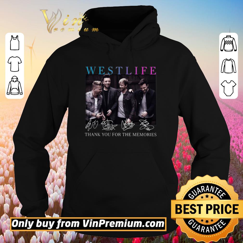 Premium Westlife thank You for the memories signatures shirt
