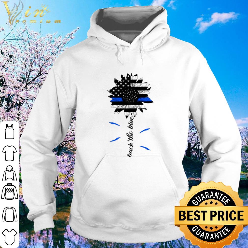 Pretty Sunflower American Flag Back The Blue Thin Blue Line shirt 5 Pretty Sunflower American Flag Back The Blue Thin Blue Line shirt