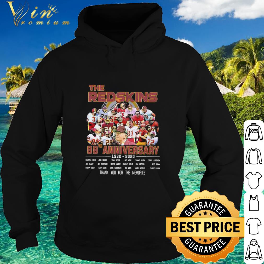Cool The Washington Redskins Team Football 88th Anniversary signatures shirt