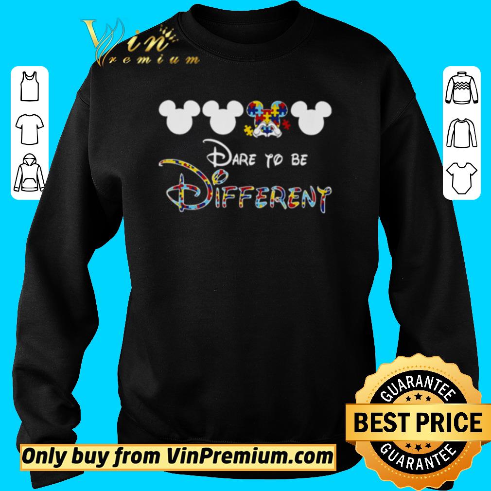 Funny Mickey Head Autism Awareness Dare To Be Different shirt