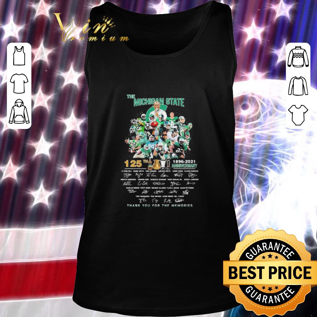 Premium The Michigan State Spartans 125th Anniversary 1896-2021 Signatures shirt 1 Premium The Michigan State Spartans 125th Anniversary 1896-2021 Signatures shirt 2