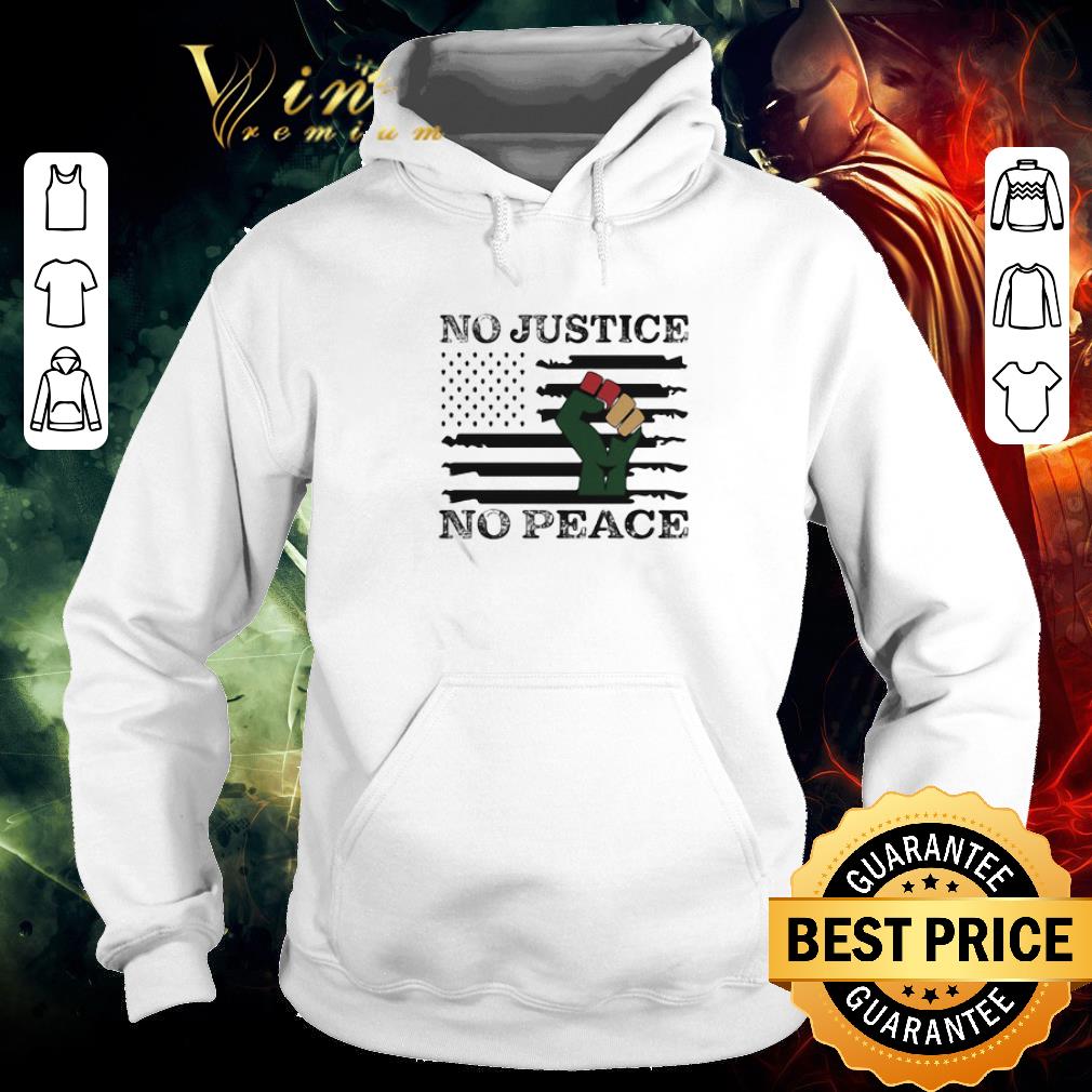 Nice Juneteenth No Justice No Peace American Flag shirt